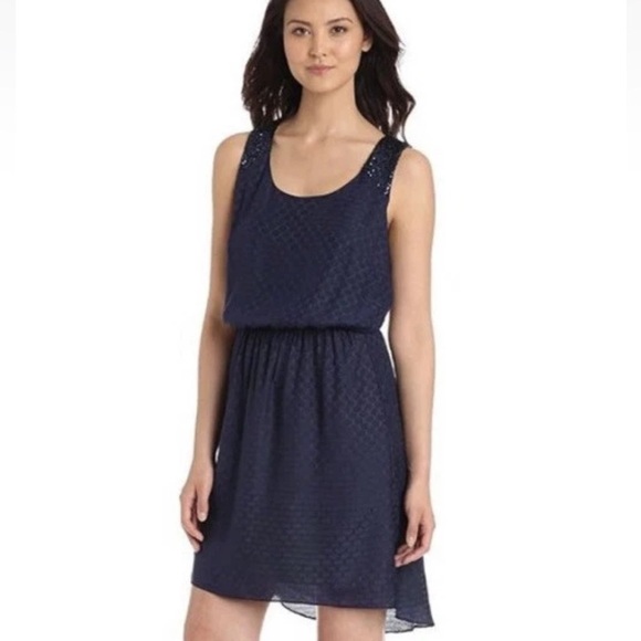 Lilly Pulitzer Dresses & Skirts - LILLY PULITZER Calissi Dress True Navy Blue Sequin Collar Silk size XS